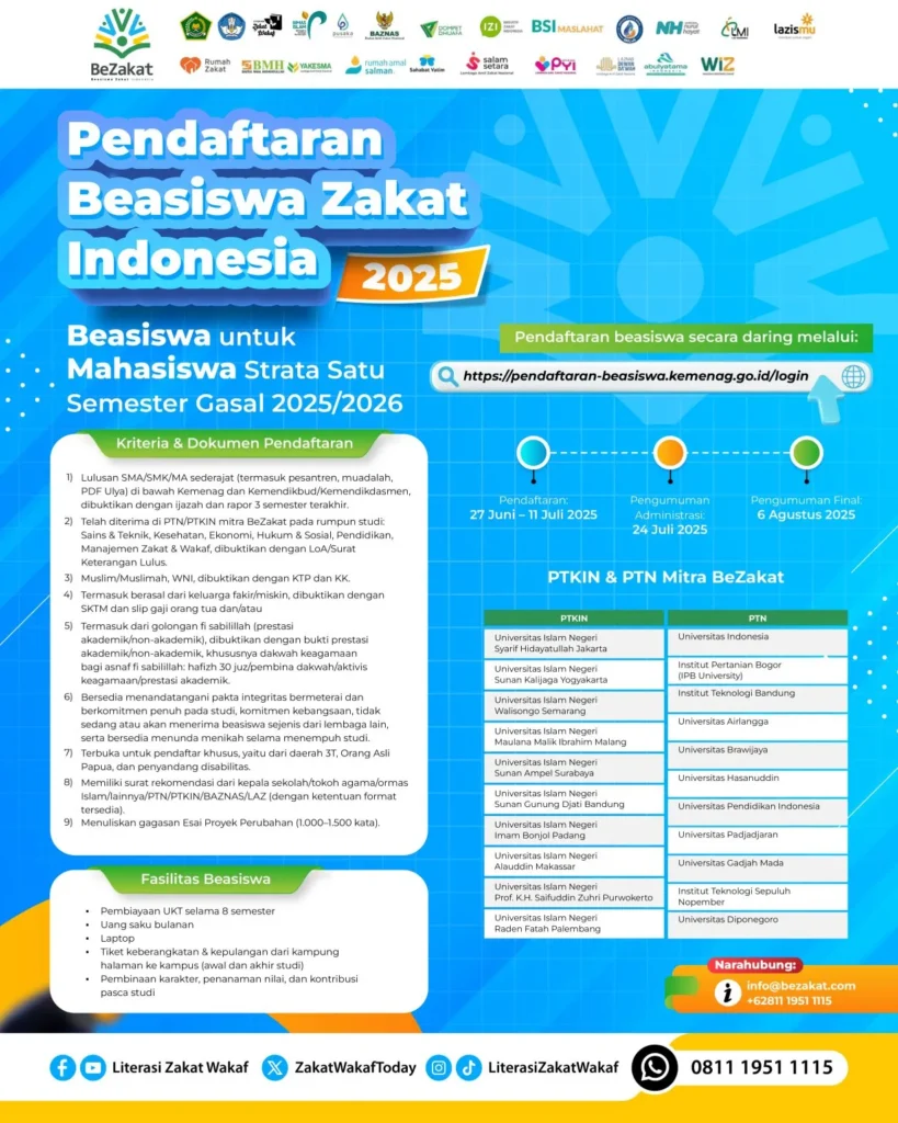 beasiswa zakat indonesia 2025