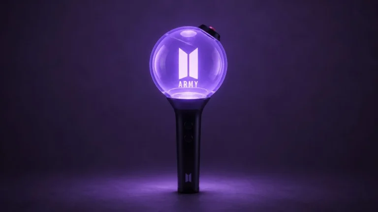 Alt text: army singkatan dari adorable representative mc for youth — lightstick ungu fandom BTS