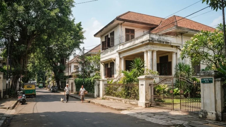 Gedung bergaya kolonial di kawasan Menteng Jakarta, lokasi peristiwa sejarah 1996