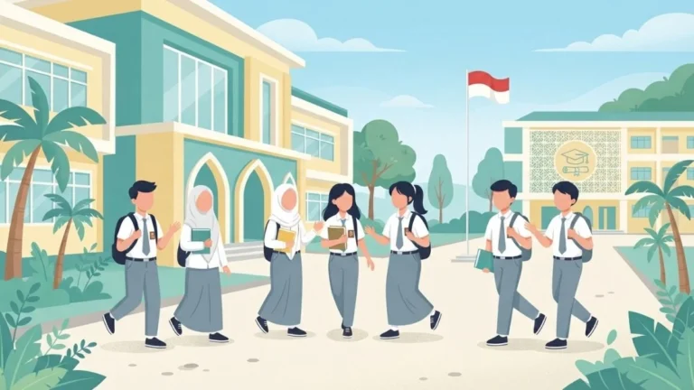Ilustrasi siswa SLTA (Sekolah Lanjutan Tingkat Atas) yang mencakup jenjang SMA, SMK, dan Madrasah Aliyah